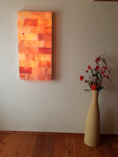 Salzwand Stilleben mit Blumenvase