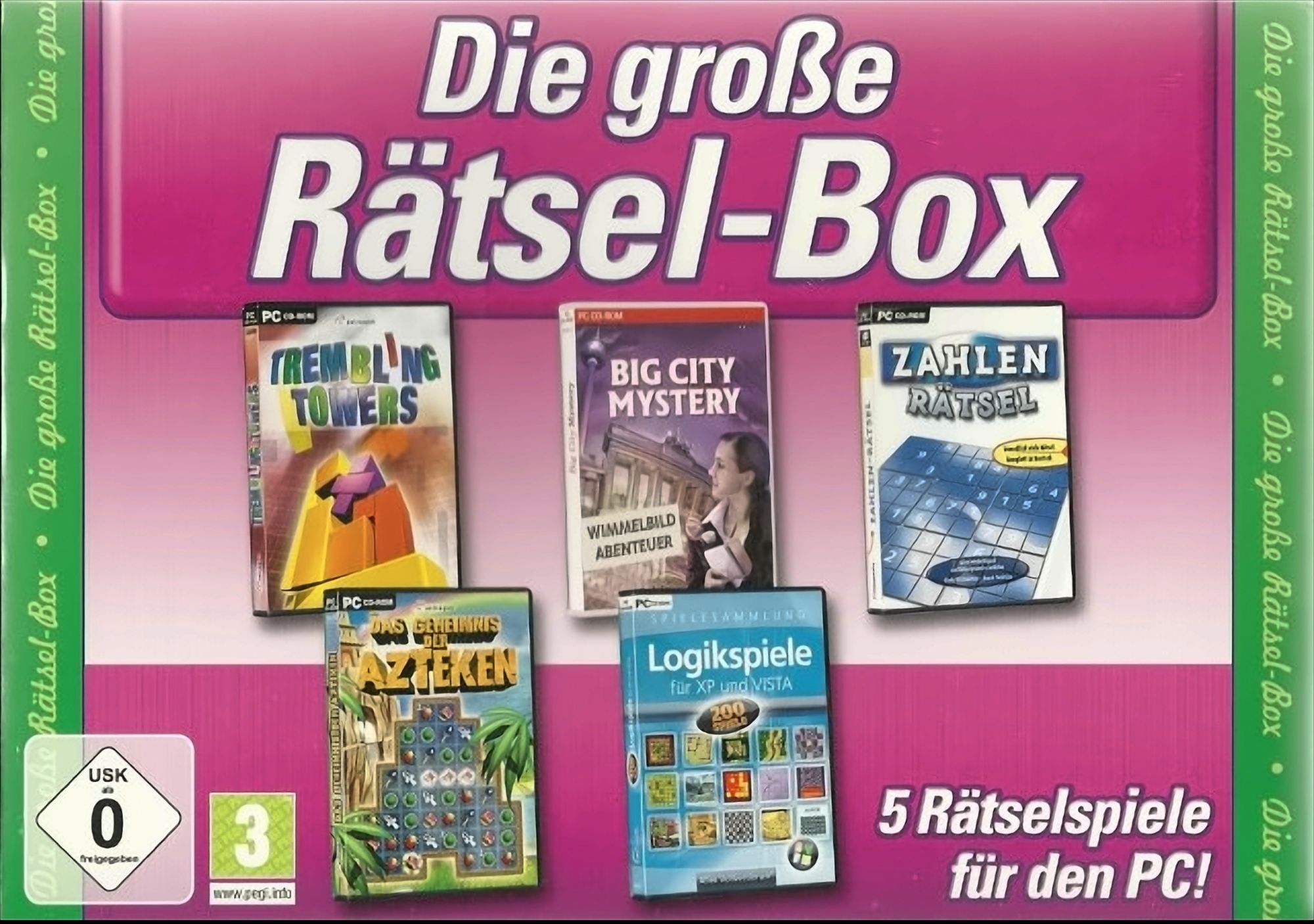 Die große Rätsel-Box - 5 Rätselspiele für den PC Die große Rätsel-Box - 5 Rätselspiele für den PC