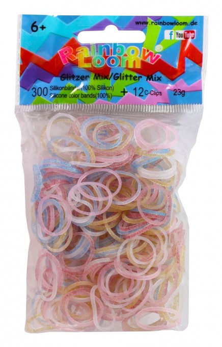 Rainbow Loom - 300 Bänder Glitzer Mix (15 ct.) Rainbow Loom - 300 Bänder Glitzer Mix (15 ct.)