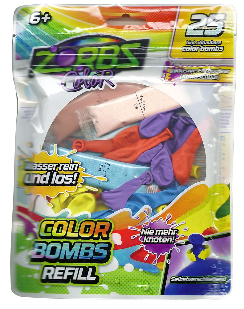 Zorbz Color Nachfüllpack Wasserbomben mit Farbe 25 Stück Zorbz Color Nachfüllpack Wasserbomben mit Farbe 25 Stück