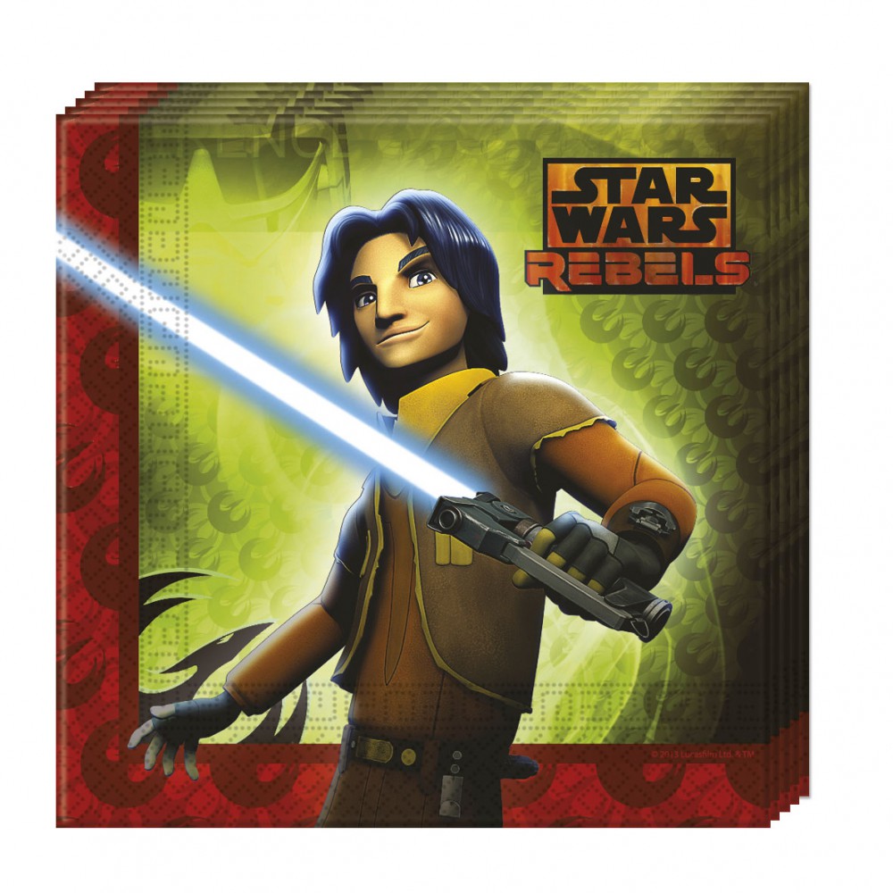 Star Wars Rebels 2-lagige Papierservietten 33x33cm Star Wars Rebels 2-lagige Papierservietten 33x33cm