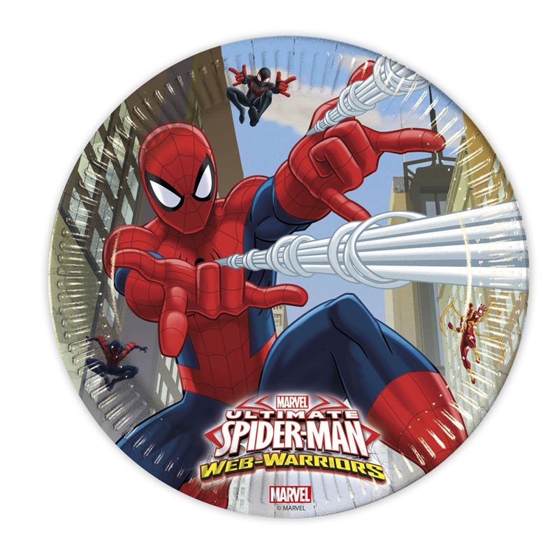 Ultimate Spiderman Web Warriors Pappteller Groß 23cm Ultimate Spiderman Web Warriors Pappteller Groß 23cm