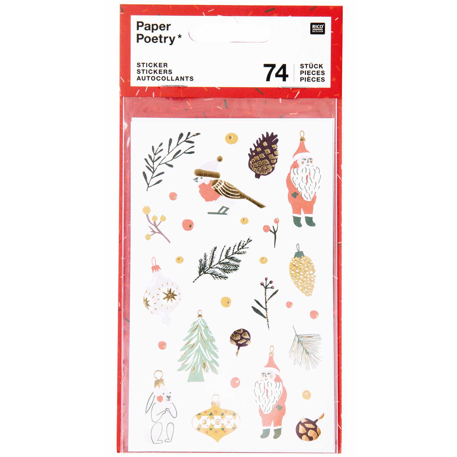 Weihnachtssticker 74 Sticker Nostalgic Christmas classic