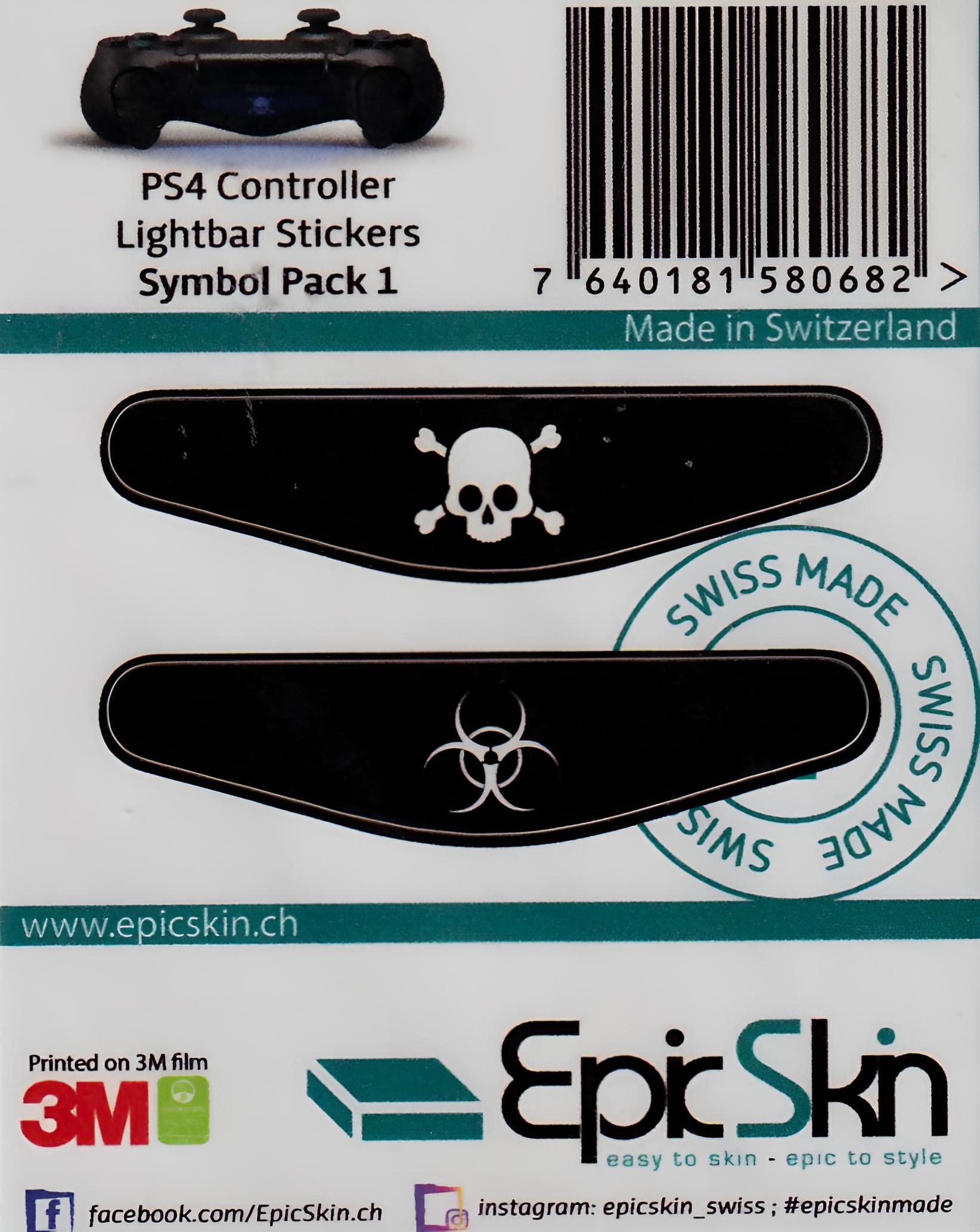 PS4 Controller Lichtbalken-Aufkleber- Symbol Pack 1