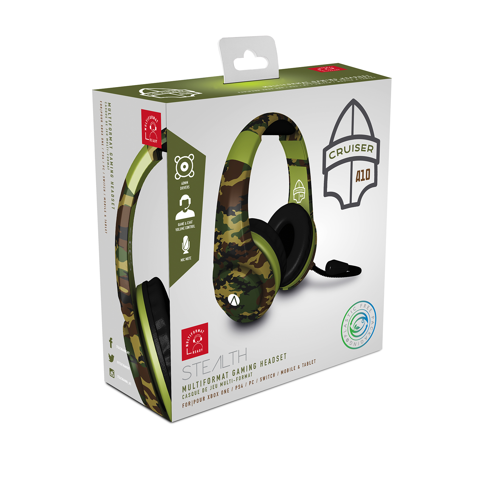 XP-Cruiser Woodland Camo Multi Format Stereo Gaming Headset