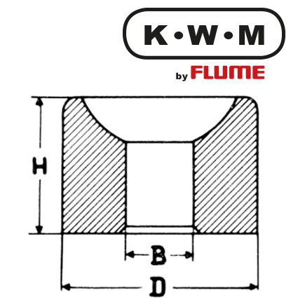 KWM-Einpresslager Messing L21, B 1,8-H 1,4-D 2,72 mm