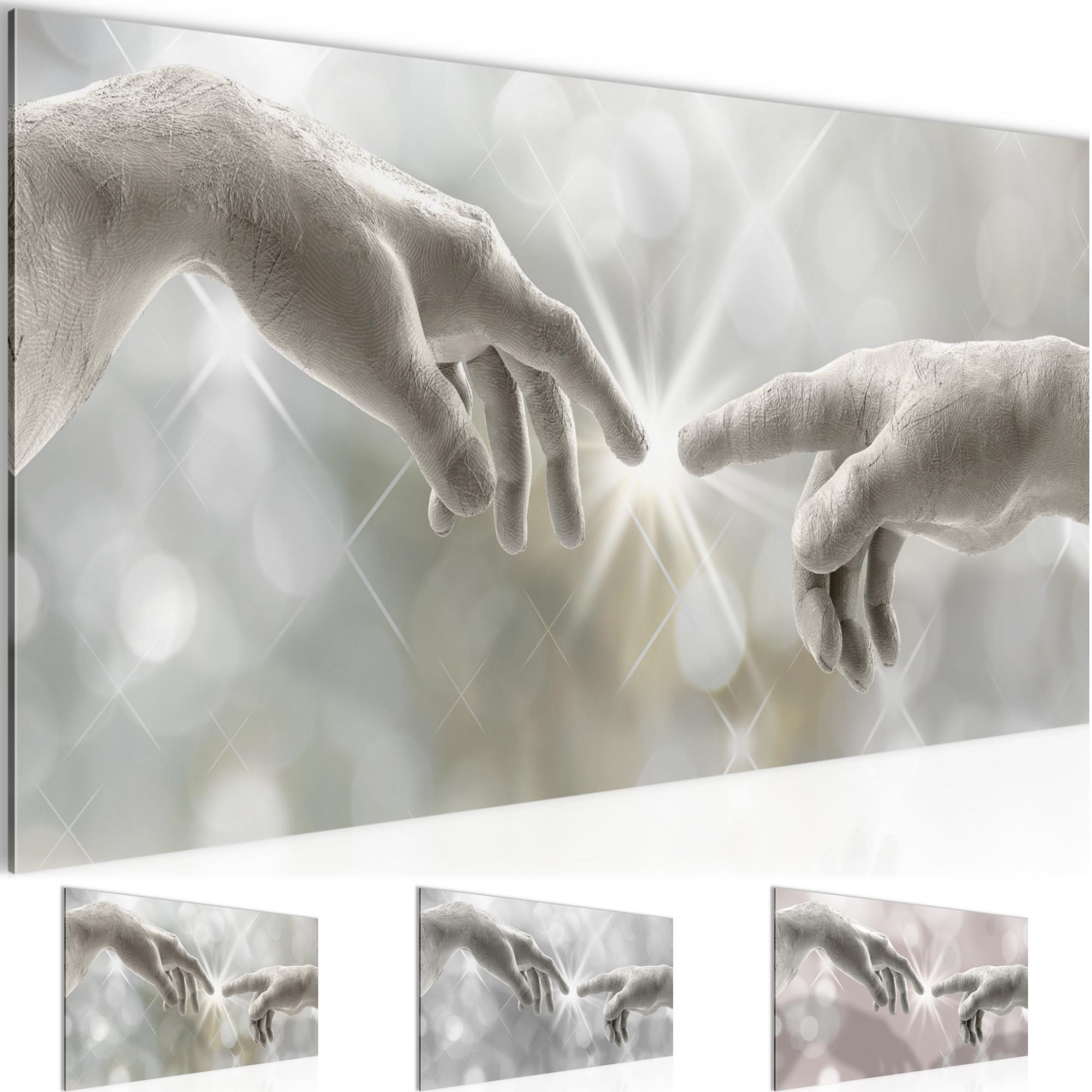 Die Erschaffung Adams Michelangelo BILD KUNSTDRUCK AUF VLIES