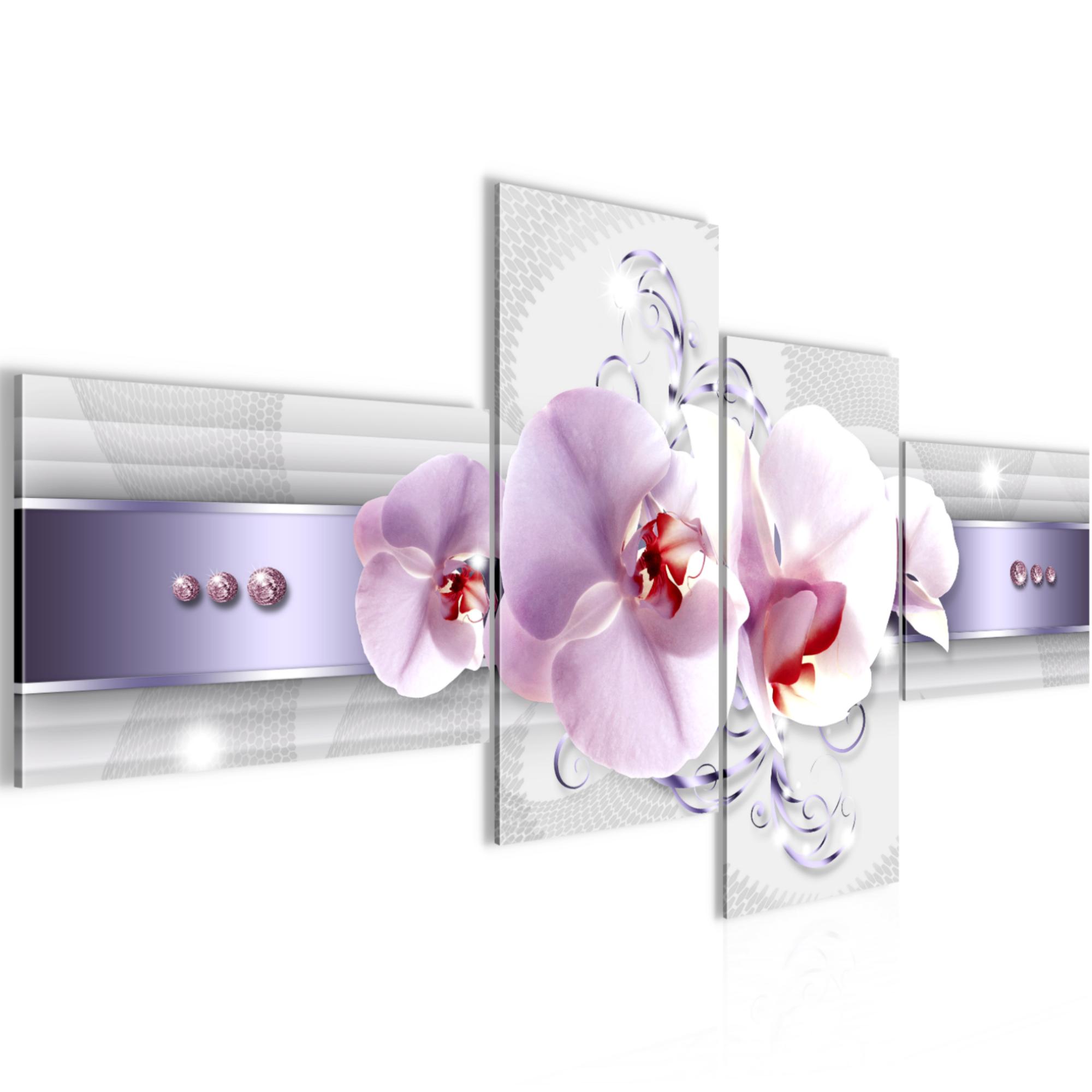 Kunstdruck Leinwand aus Vlies Blumen Orchidee Deko Bild Bilder Wandbild XXL