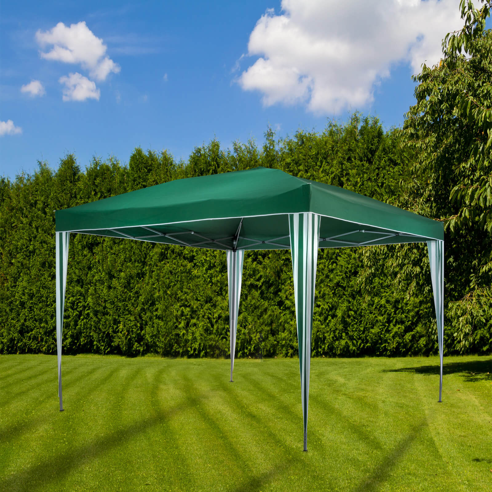 Gartenpavillon Faltpavillon Alu Metall 3x3 Meter Grun