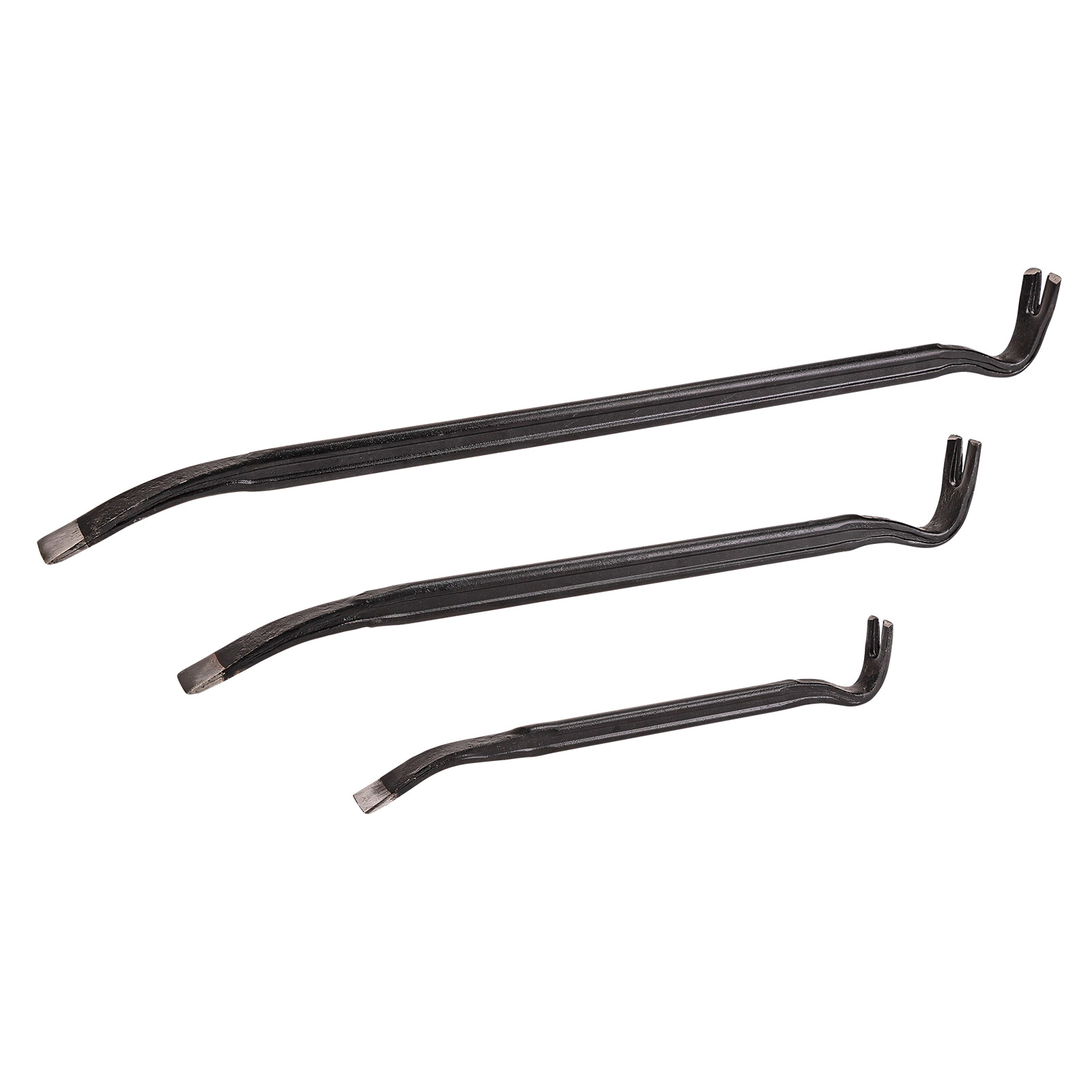 Nageleisen 3-tlg., Brecheisen, Kuhfuß, Geißfuß, Hebeleisen, Brechstange, Nagelklaue, Nagelzieher, Profi Stemmeisen Set, robust, Werkstatt, Heimwerk