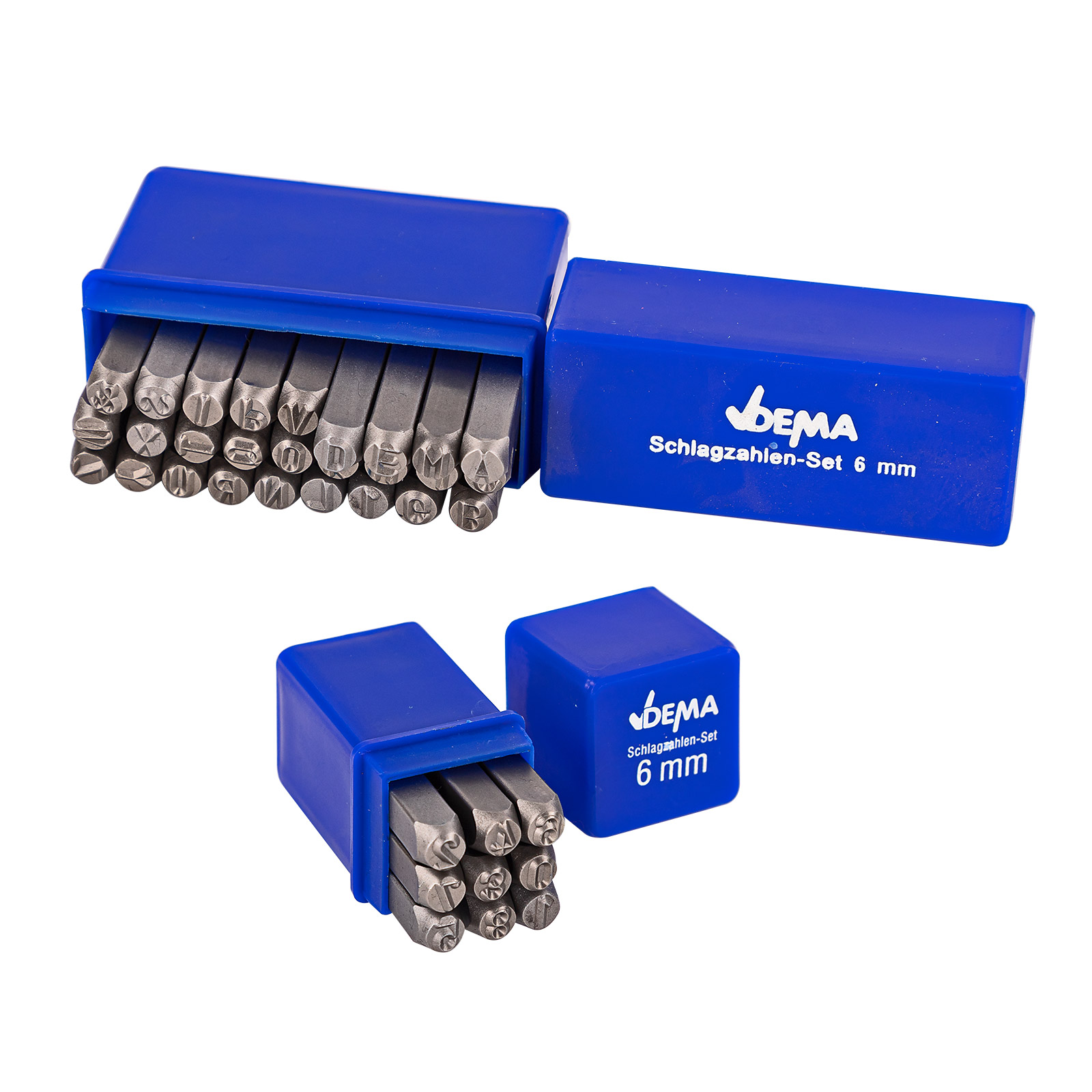 Schlagzahlen & Schlagbuchstaben Set 36-tlg. – Zahlenstempel, Buchstaben, Gravieren, Schlagstempel – robust, langlebig, präzise – für Werkstatt