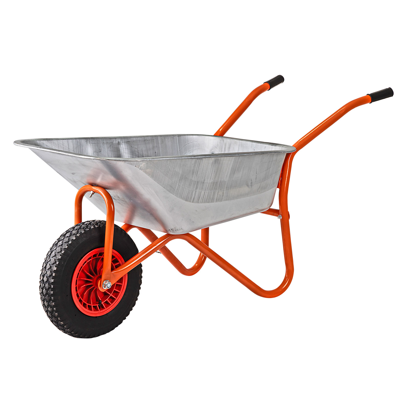 Schubkarre 85 L - Bauschubkarre, Gartenschubkarre, Transportkarre - Luftbereifung, Lufträder, robust, stabil - Garten, Baustelle, Hof, Terrasse
