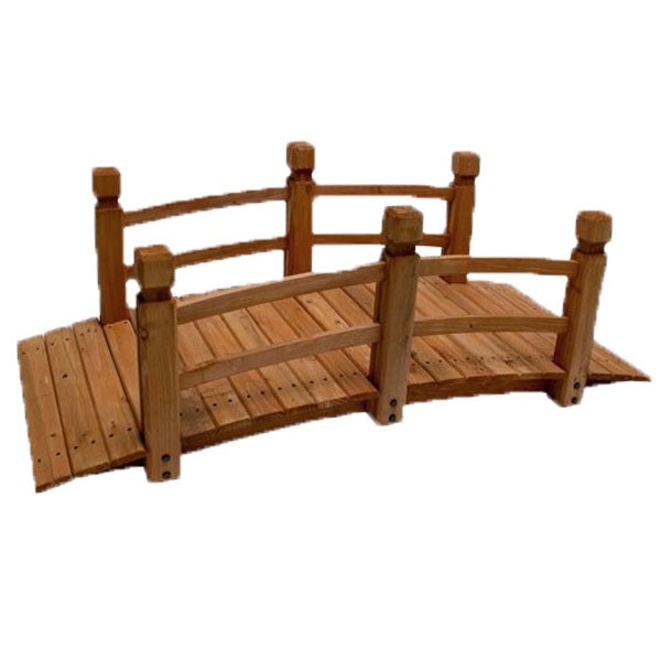 Gartenbrücke / Teichbrücke Natur aus Nadelholz 148 cm