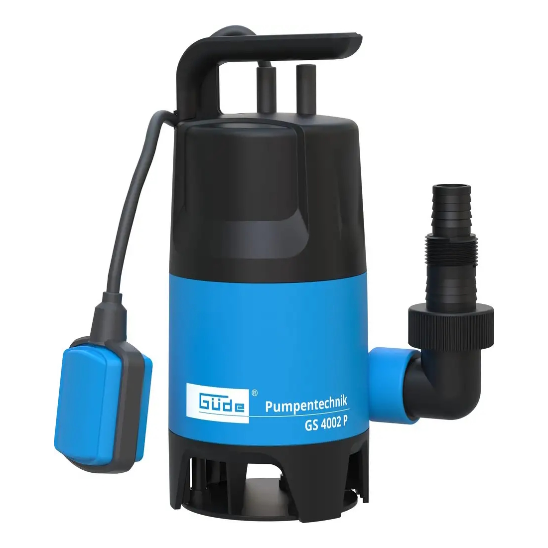Güde Schmutzwassertauchpumpe GS 4002 P – Schmutzwasserpumpe, Tauchpumpe 7.500 l/h – leistungsstark, robust, langlebig – Garten, Teich, Kell