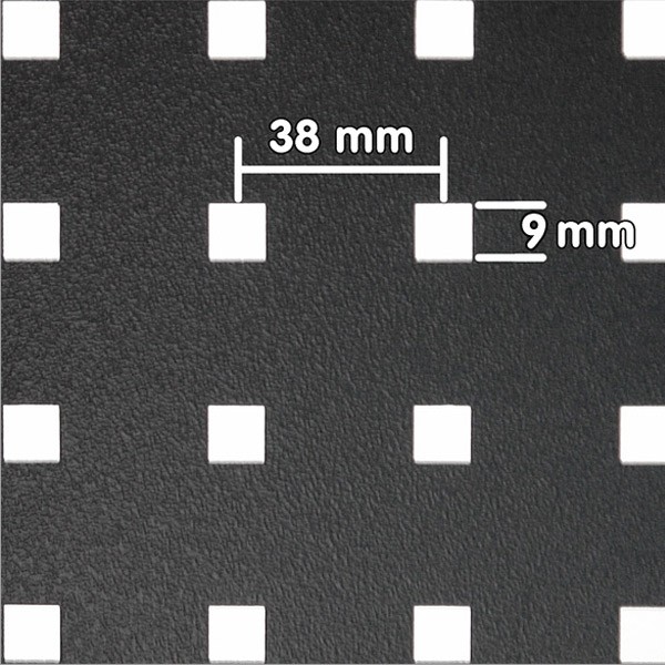 Werkstattschrank hängend / Wandschrank 1200 mit Lochwand 121x60,5x20cm