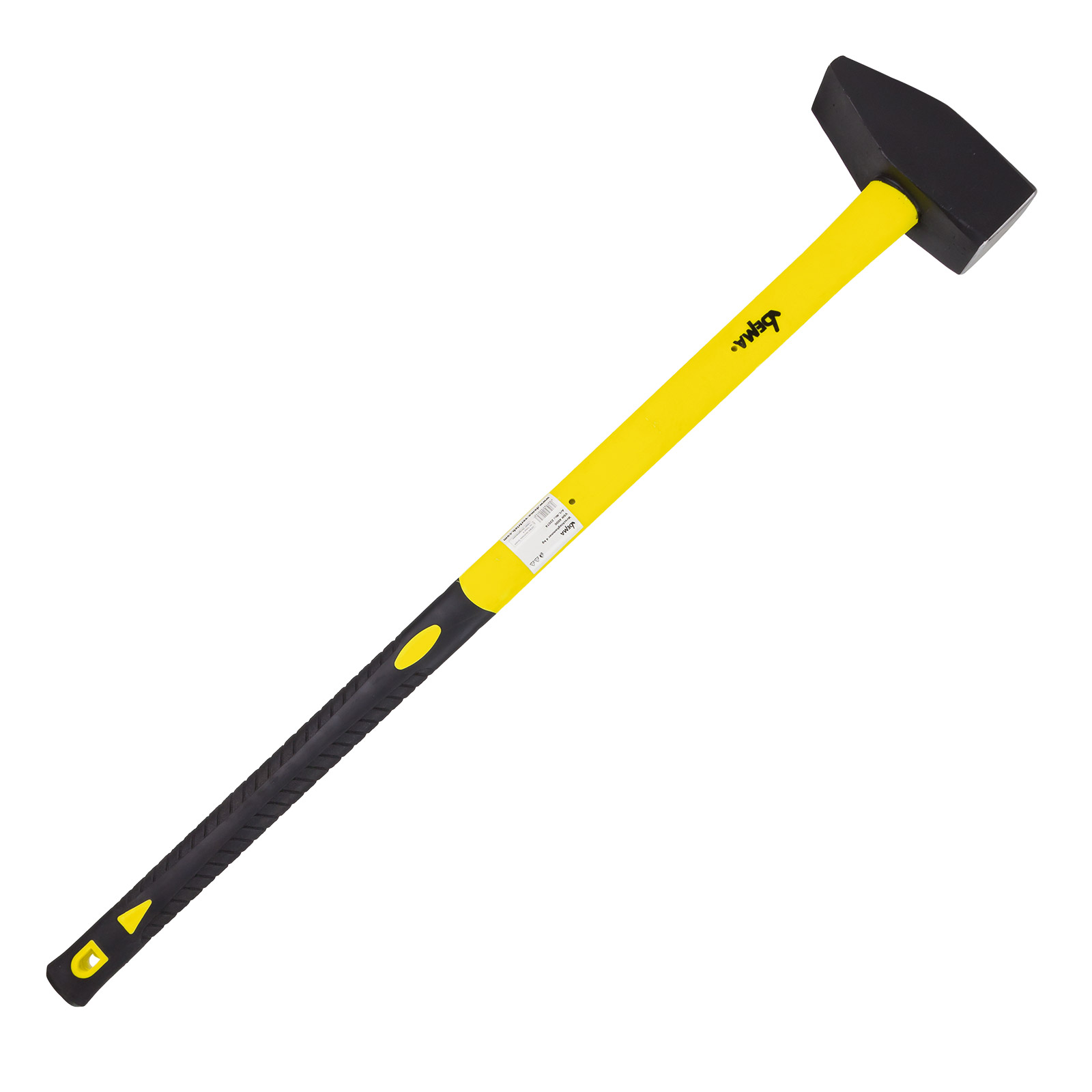 Vorschlaghammer 4 kg, 90 cm Schlaghammer, Fäustel, Spalthammer, Glasfaserstiel, Anti-Vibrationsgriff, robust, rutschfest, stoßdämpfend, Bau, Ab