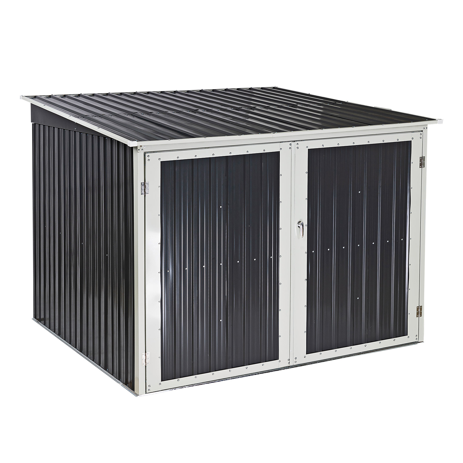 Fahrradgarage Brest aus Metall, für 4 Fahrräder, eBike, Trike, Liegefahrrad, abschließbar, robust, wetterfest, Fahrradbox, Garage, 4 m², für Ga