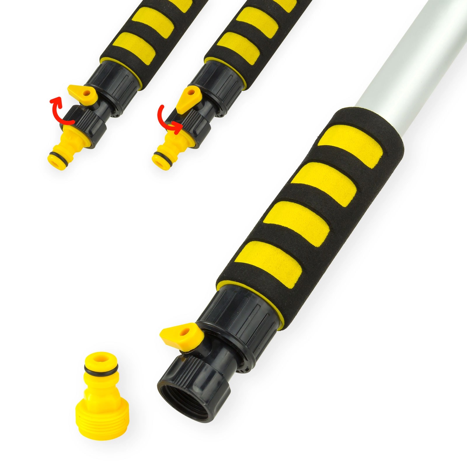 Produktbild von Waschbürste Auto LKW Bürste Autowaschbürste Teleskop Stiel 106-180 Cm Ausziehbar