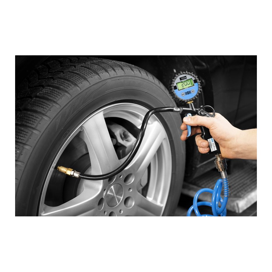 Digitaler Luftdruckprüfer Mit Füllfunktion - Reifendruckmesser Für Auto, Motorrad, Fahrrad