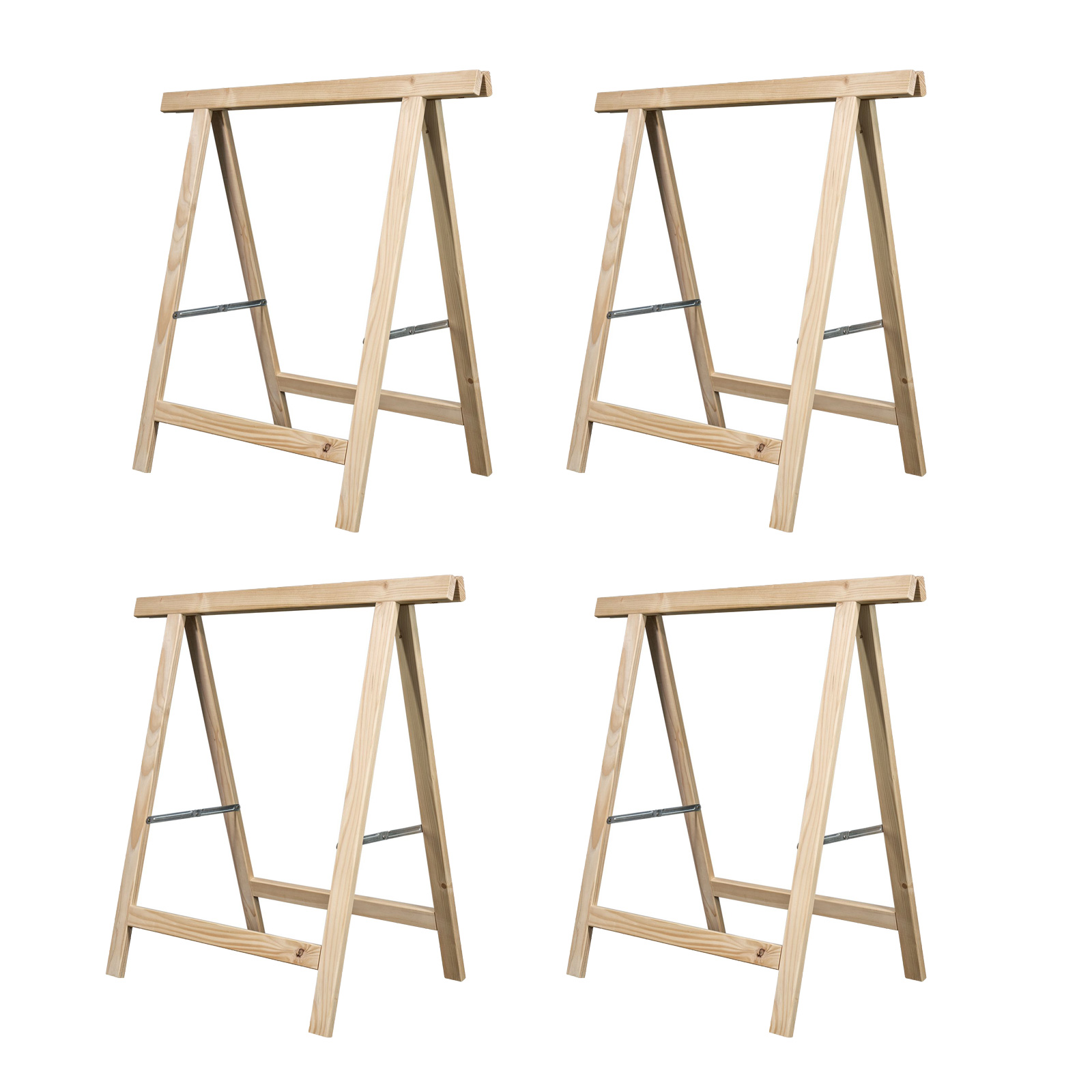 4 Stück Holz Klappbock Unterstellbock Gerüstbock Arbeitsbock Fichte Last 80 kg