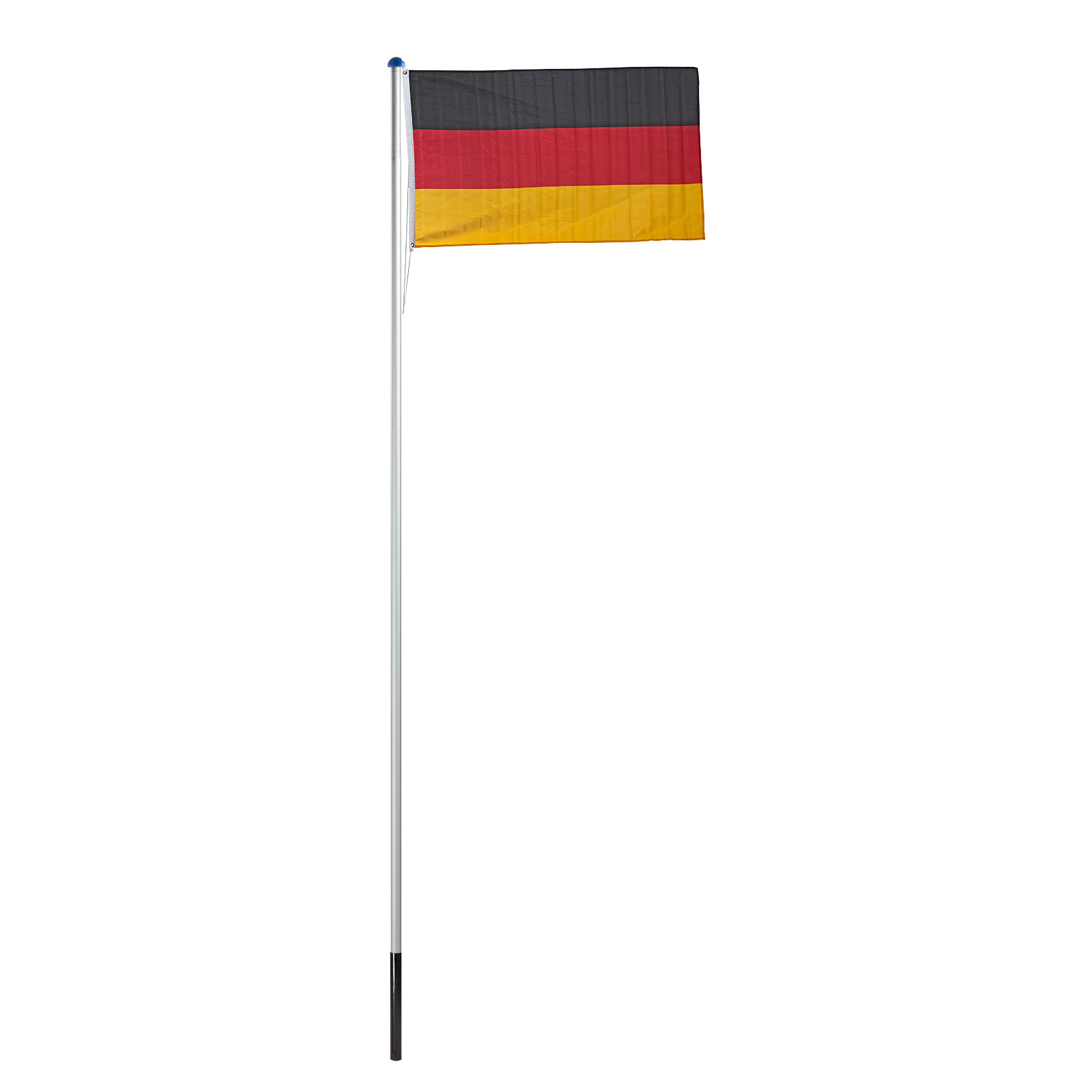Alu Fahnenmast 6,10 m – Flaggenmast, Fahnenmasten, Fahnenstange, robust & witterungsbeständig, inkl. Deutschlandfahne, ideal für Garten, Terrass