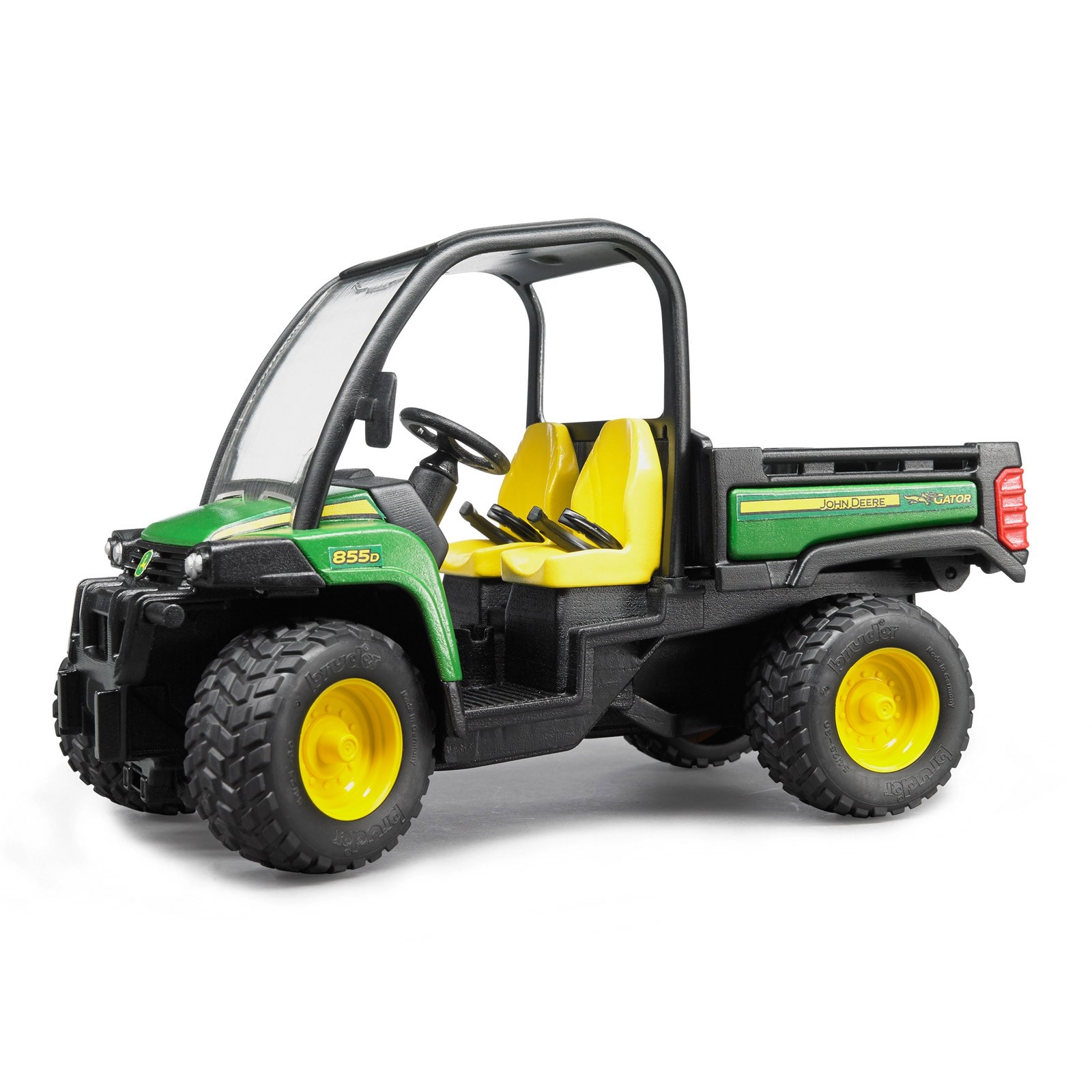 BRUDER John Deere Gator XUV 855 D - Spielzeugfahrzeug, Nutzfahrzeug, Offroad-Fahrzeug - robust, detailreich, beweglich - Bauernhof, Landwirtschaft, Sp