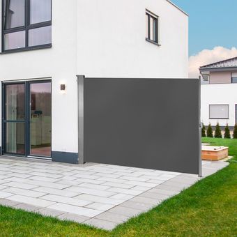Seitenmarkise Sichtschutz 180x350cm Sonnenschutz Seitenrollo Markise Anthrazit