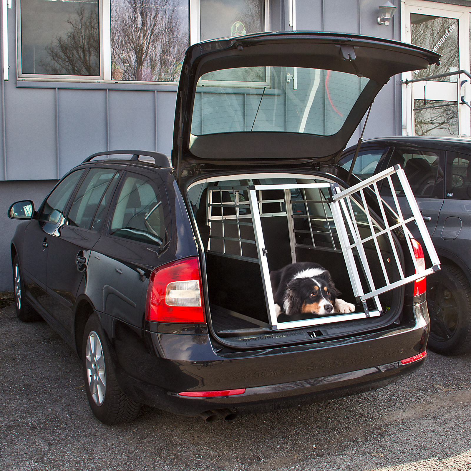 Mach deinen Kofferraum hundefreundlich.  Transportbox hund auto,  Transportbox hund, Hund auto