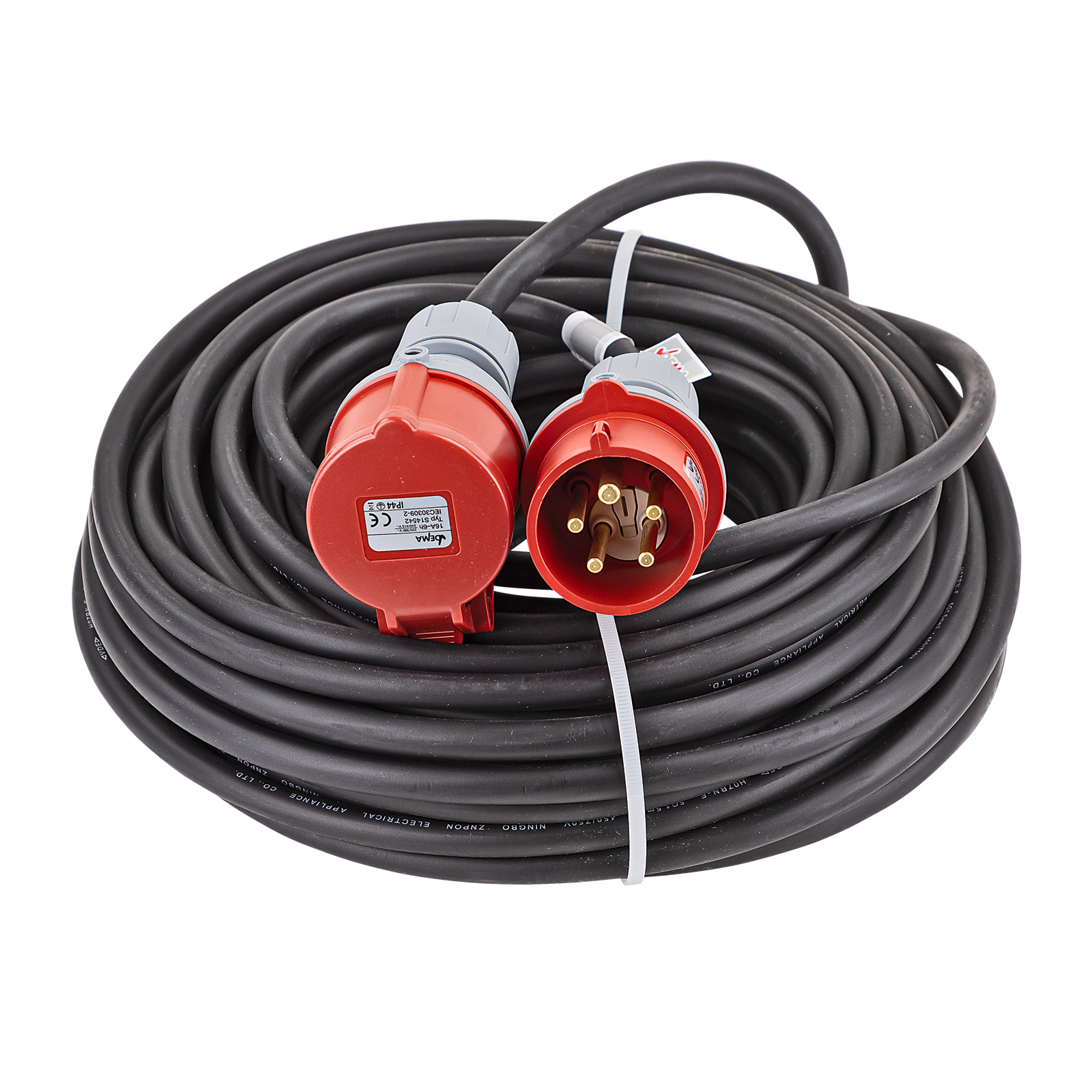 Verlängerungskabel H07RN-F 5x1,5 mm², Lichtstromkabel, Baustromkabel, Starkstromkabel, 400 V, CEE, robust, flexibel, langlebig, ideal für Baustelle