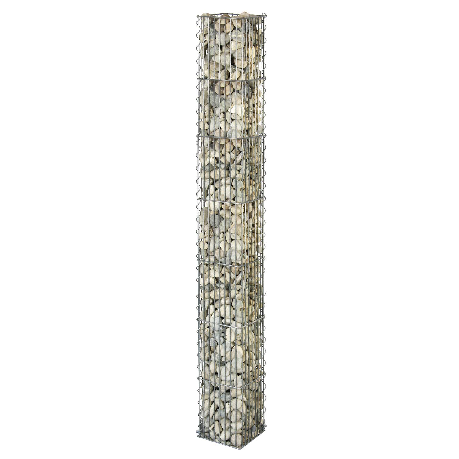 bellissa Steinsäule eckig 20 x 20 x 125 o 175 cm Gabione Steinkorb Säule Auswahl 95541