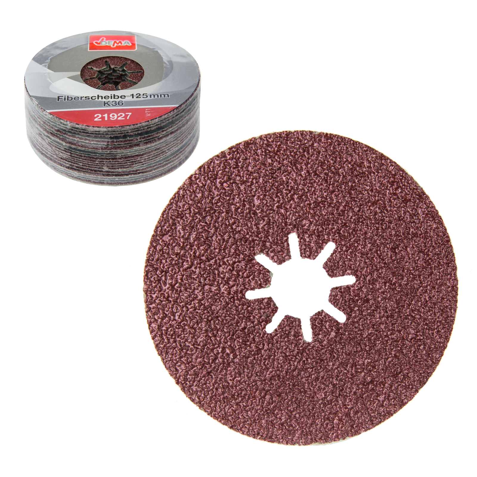 Fiberscheiben 125mm K36 25Stk Schleifscheibe Fächerscheibe Schleifteller Schleifmop Fiberscheibe