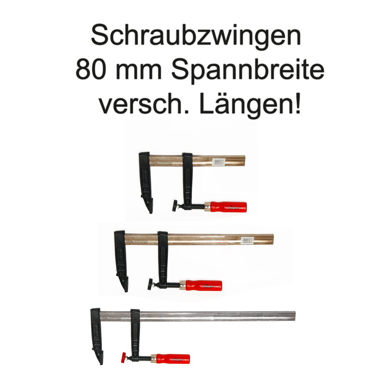 Schraubzwingen Größe Wählbar Leimzwinge Einhand Zwinge Klemmzwinge Spannmittel E - Foto 11