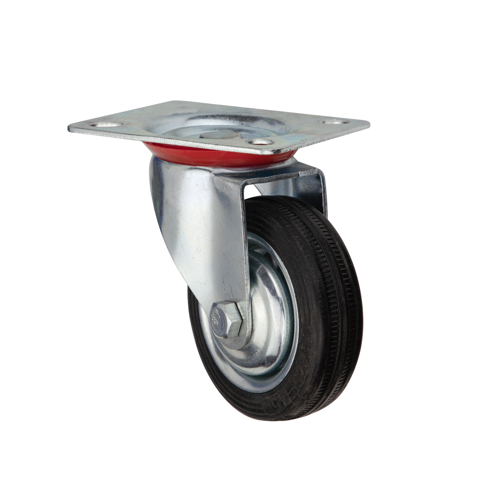 Lenkrolle 75mm Transportrolle Möbelrolle Industrierolle Gummi bis 50kg