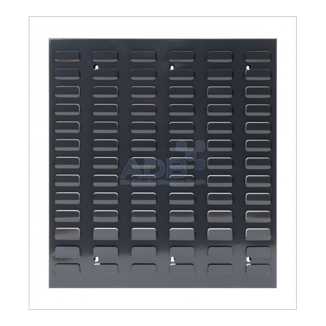 ADB Schlitzplatte senkrecht 456 x 493 mm Grau Werkzeugwand Werkstattwand Schlitzwand