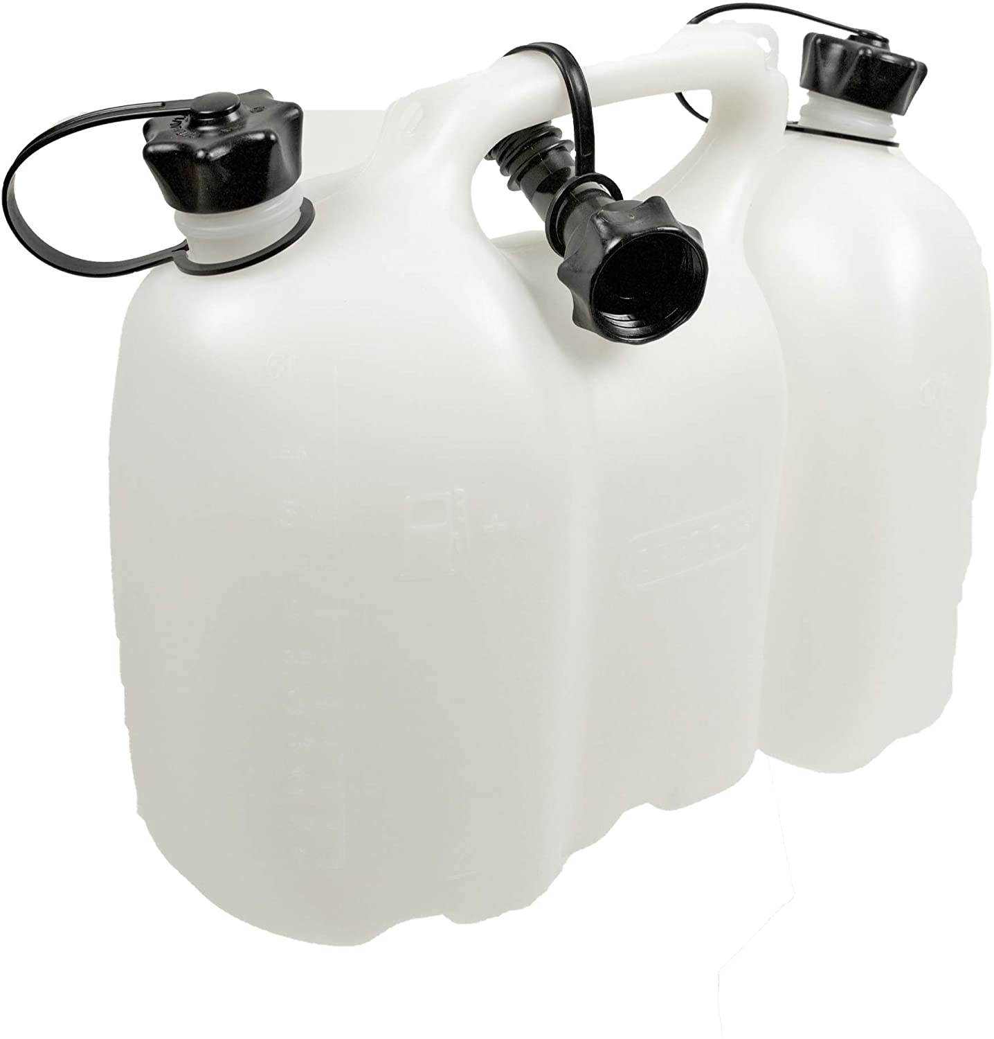 Oregon Doppelkanister Transparent Gemischkanister Doppel-Kanister 6 + 3  Liter Reservekanister Kunststoff