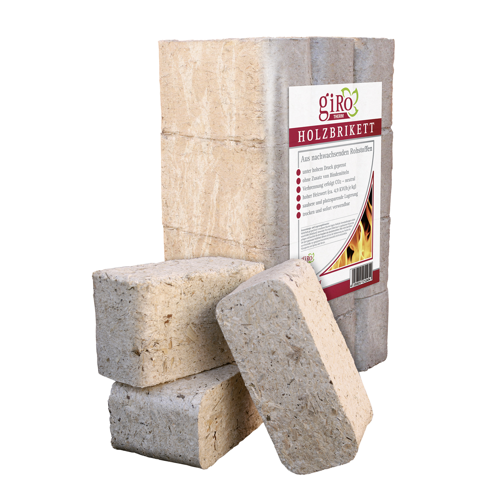 DEMA Holzbriketts eckig Kaminbriketts 10 kg