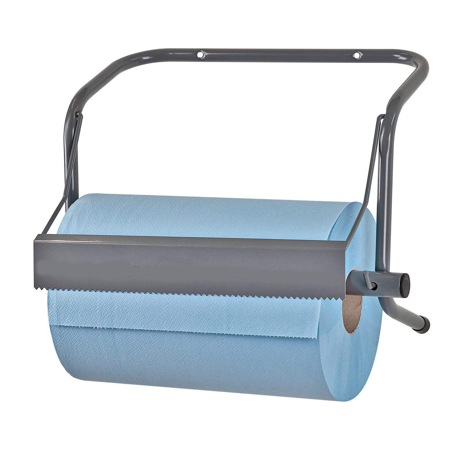 Putztuchrollenhalter Set 40cm, ideal für Werkstatt und Haushalt, Wand-Halter für Putztuchrolle, Halterung für Putzrolle, 500 Blatt pro Rolle