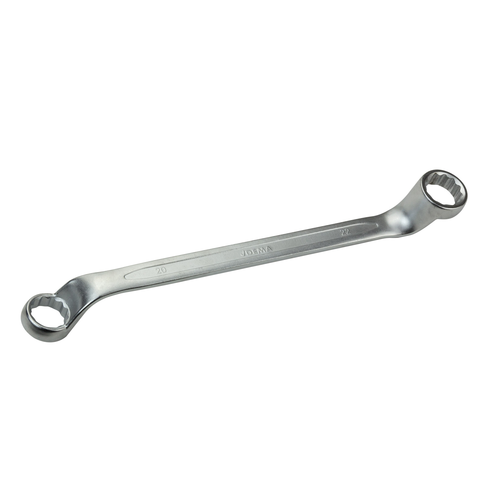 Dema Doppel-Ringschlüssel tief gekröpft 75° 20×22 mm, Ringschlüssel, Schraubenschlüssel, Doppelringschlüssel 28113