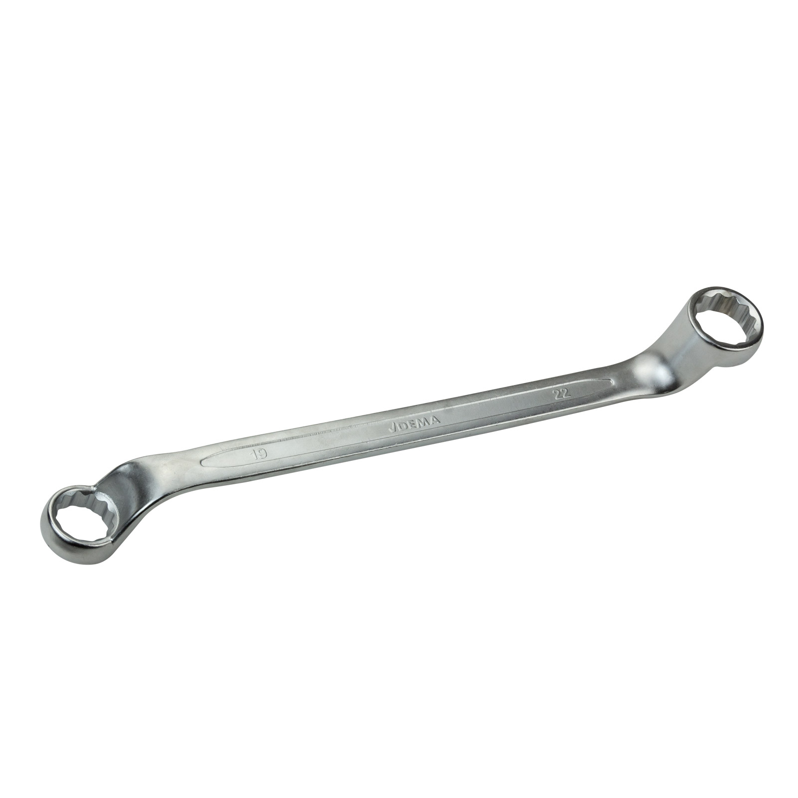 Dema Doppel-Ringschlüssel tief gekröpft 75° 19×22 mm, Ringschlüssel, Schraubenschlüssel, Doppelringschlüssel 28112