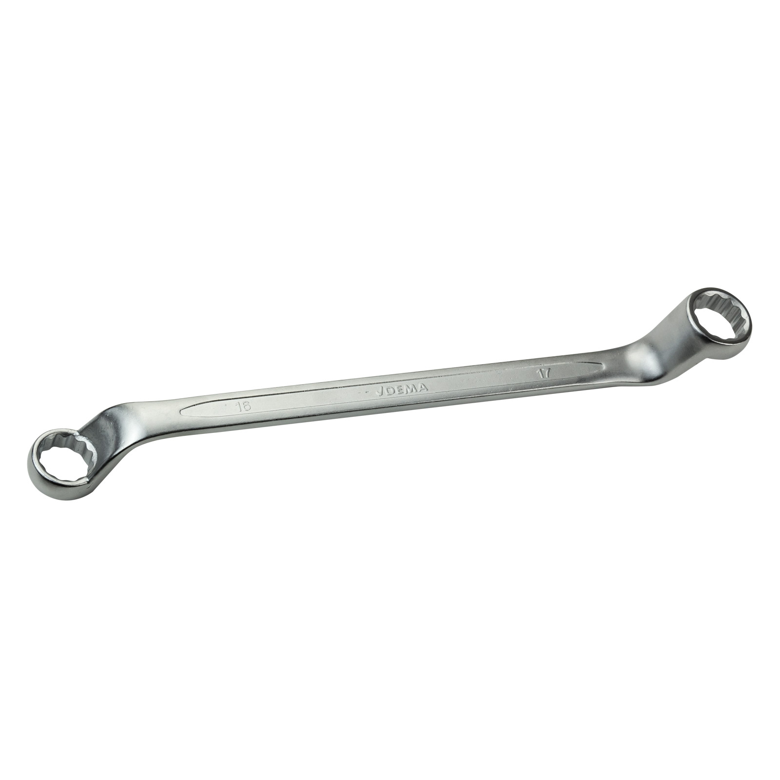 Dema Doppel-Ringschlüssel tief gekröpft 75° 16×17 mm, Ringschlüssel, Schraubenschlüssel, Doppelringschlüssel 28109