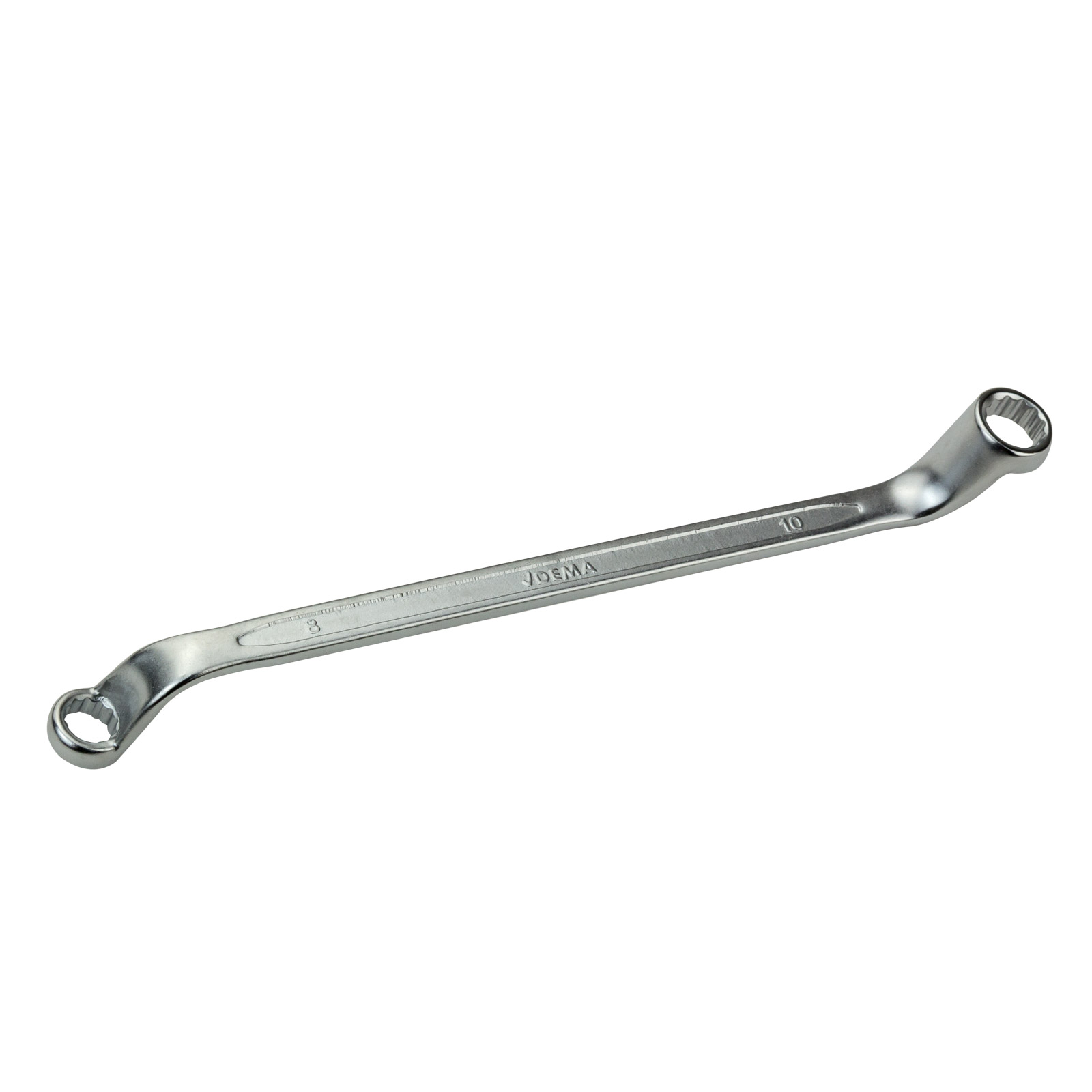 Dema Doppel-Ringschlüssel tief gekröpft 75° 8×10 mm, Ringschlüssel, Schraubenschlüssel, Doppelringschlüssel 28102