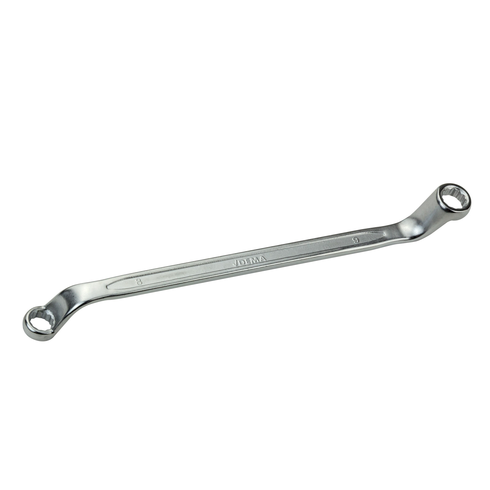 Dema Doppel-Ringschlüssel tief gekröpft 75° 8×9 mm, Ringschlüssel, Schraubenschlüssel, Doppelringschlüssel 28101