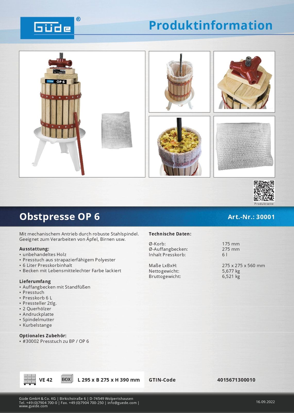 JOIEYOU Obstpresse 6L + Obstmühle 7L Set - Manuelle Saftpresse Für Wein & Säfte