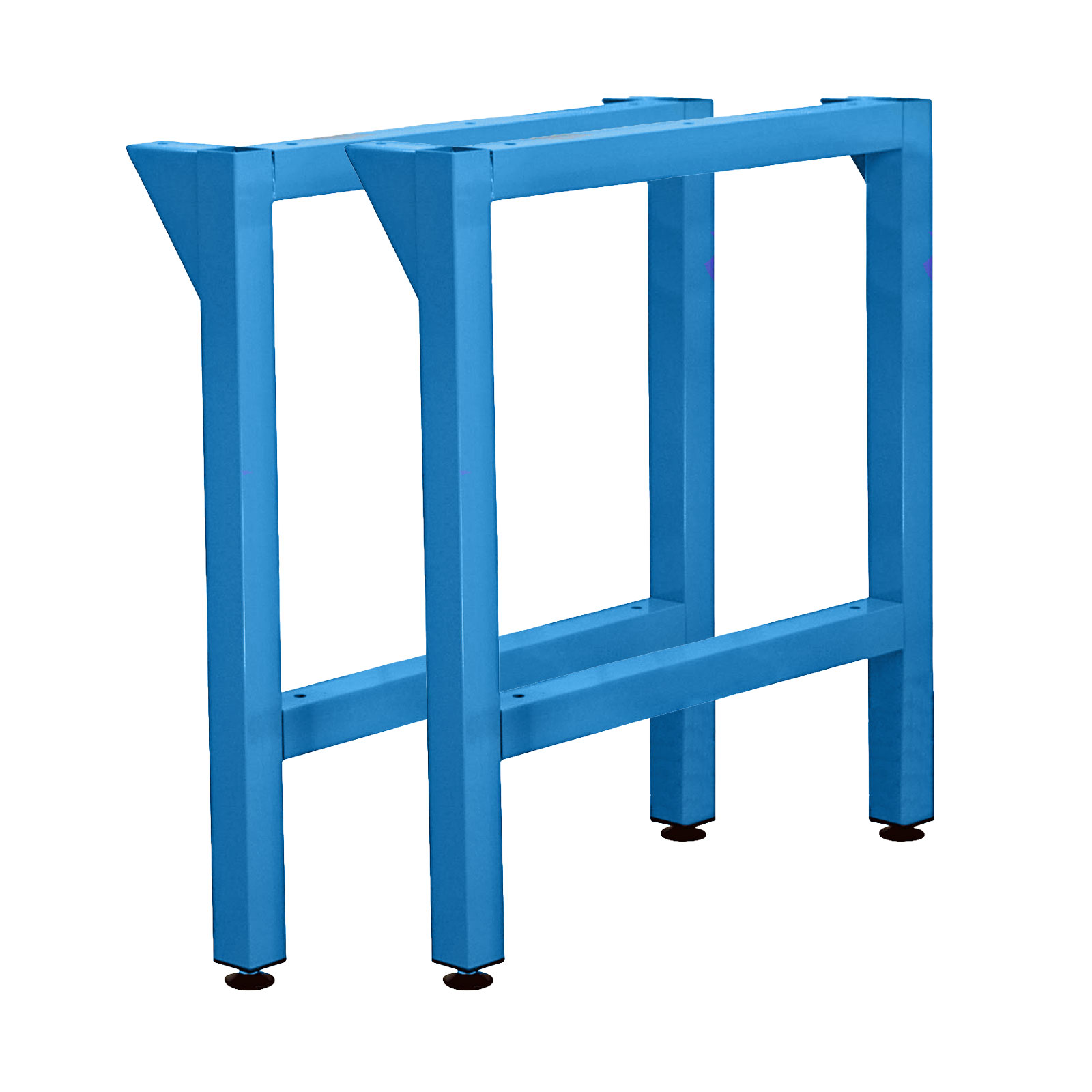 ADB Werkbankfuß 2er Set Gestell Stützfuß für Werkbänke 700x850mm Lichtblau