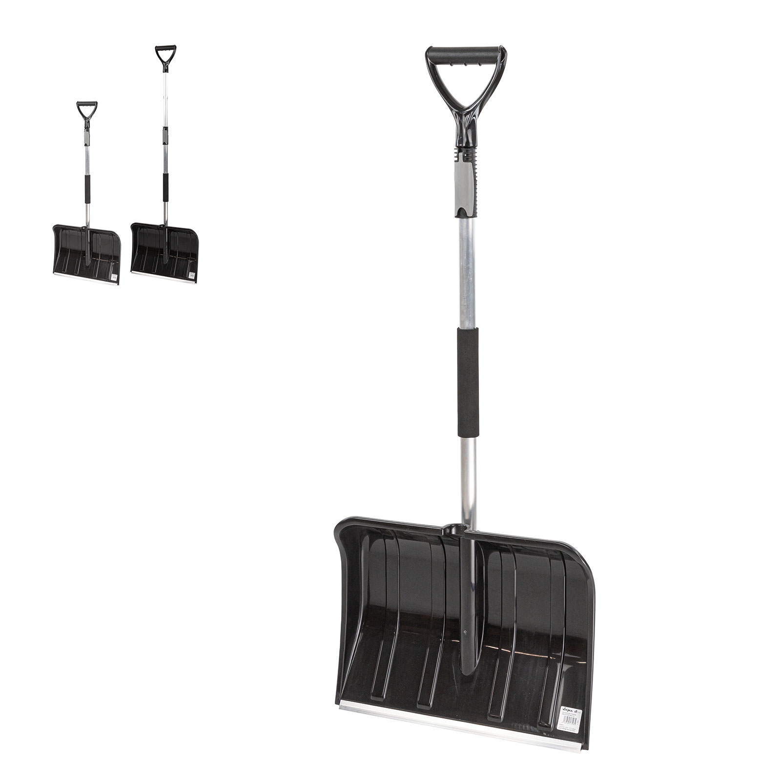 Teleskop Schneeschieber 1550–1600 mm Schneeschaufel, Schneeräumer, Schneeschieber, Schaufel, PVC, verstellbar, leicht, robust, wintertauglich