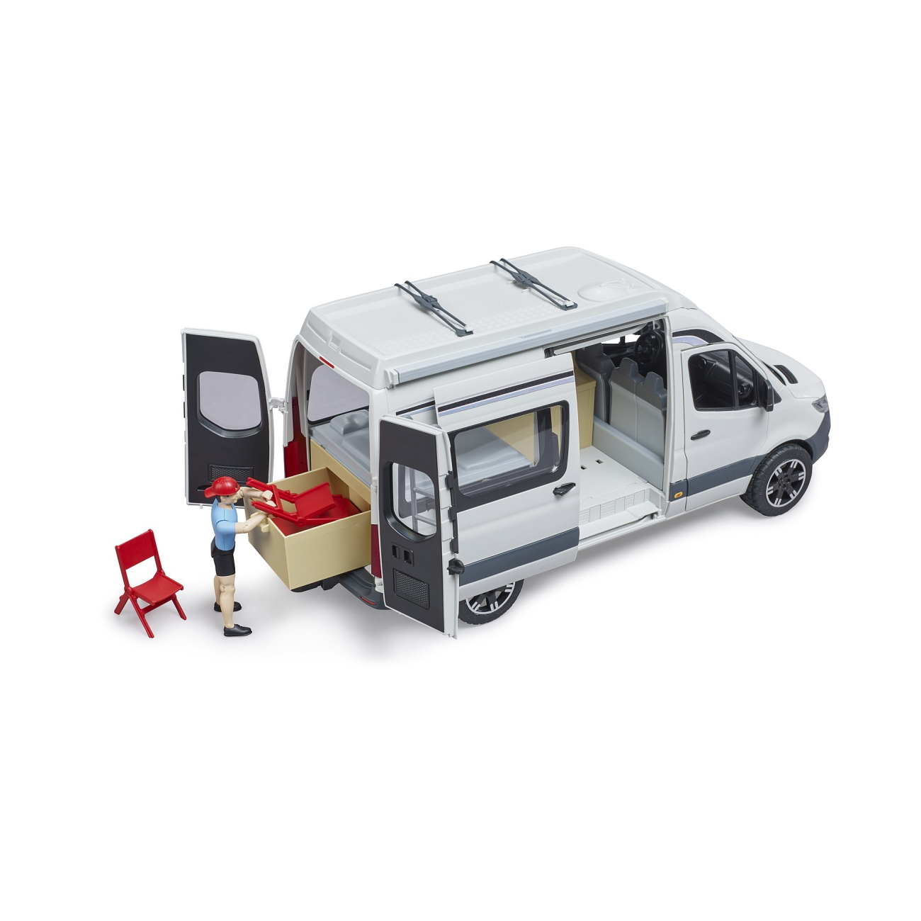 BRUDER bworld MB Sprinter Camper mit Fahrer Spielzeug ab 4 Jahre | STABILO  ...mehr als nur Baumarkt!