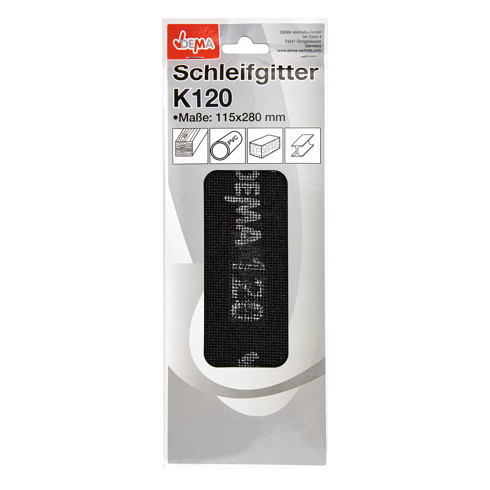 Schleifgitter, Trockenbau Gitterleinen Schleifpapier Set, 115 x 280 mm, K120