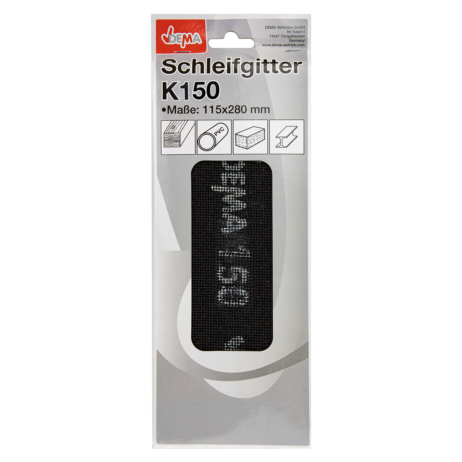 Schleifgitter, Trockenbau Gitterleinen Schleifpapier Set, 115 x 280 mm, K150