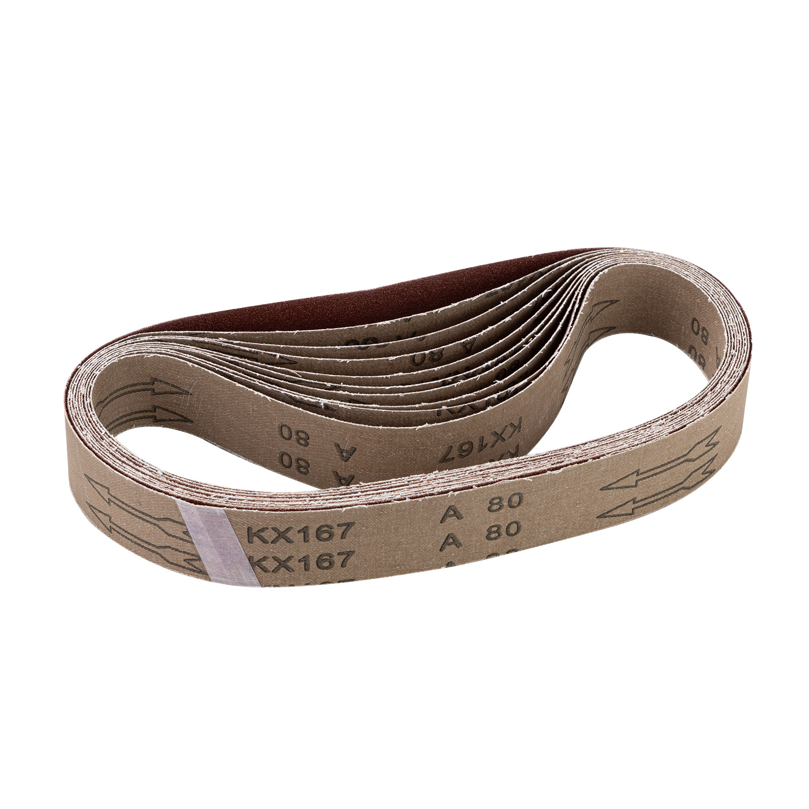 Ersatz-Schleifband 40x760mm K80 (10 Schleifbänder) für Rohrbandschleifer