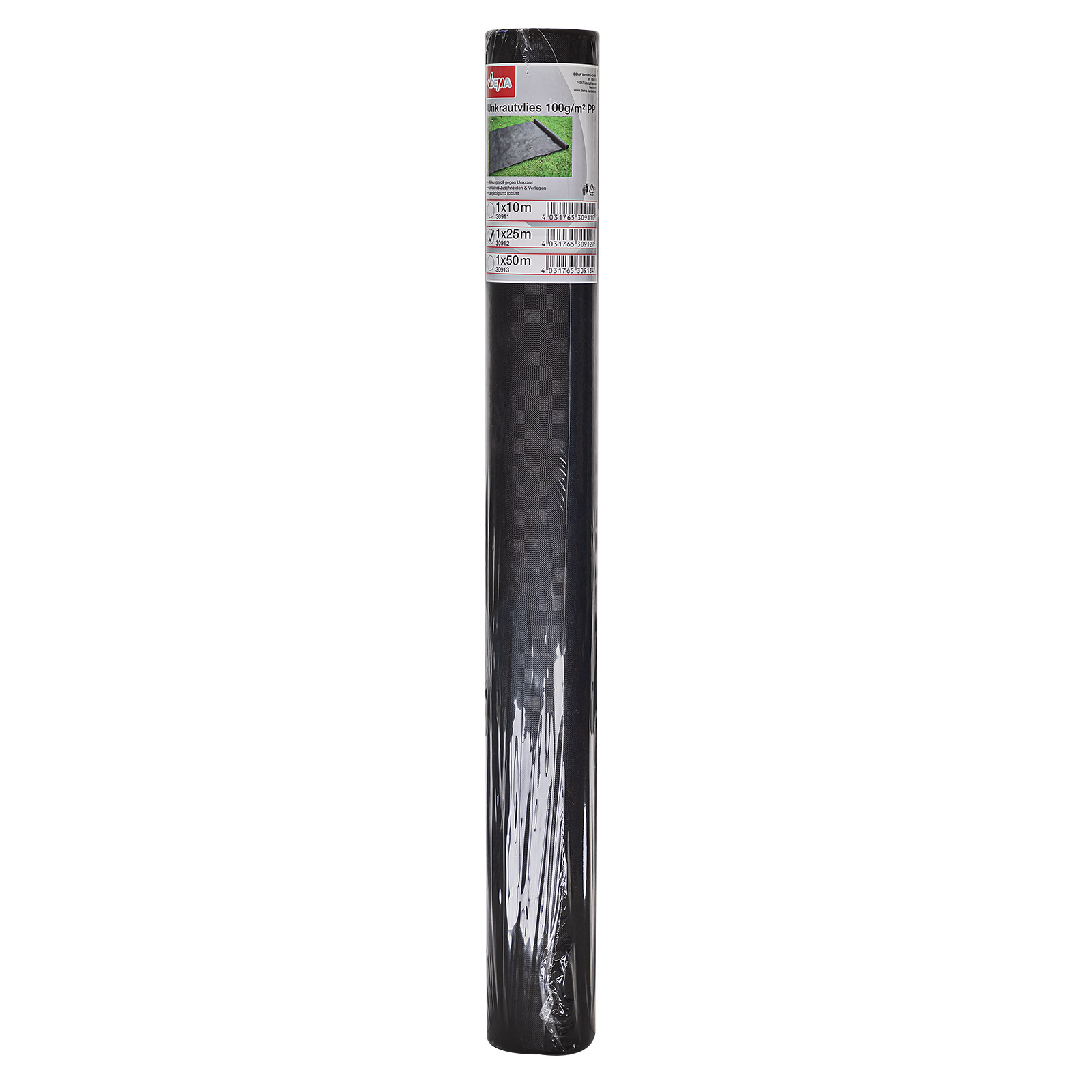 Unkrautvlies, Garten Mulchfolie, Bodengewebe, 1x25 m, 100 g-m², wasser-luftdurchlässig